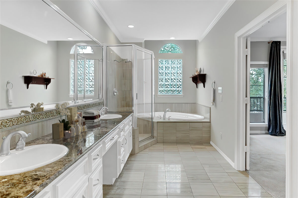 Traditional bathroom after virtual staging