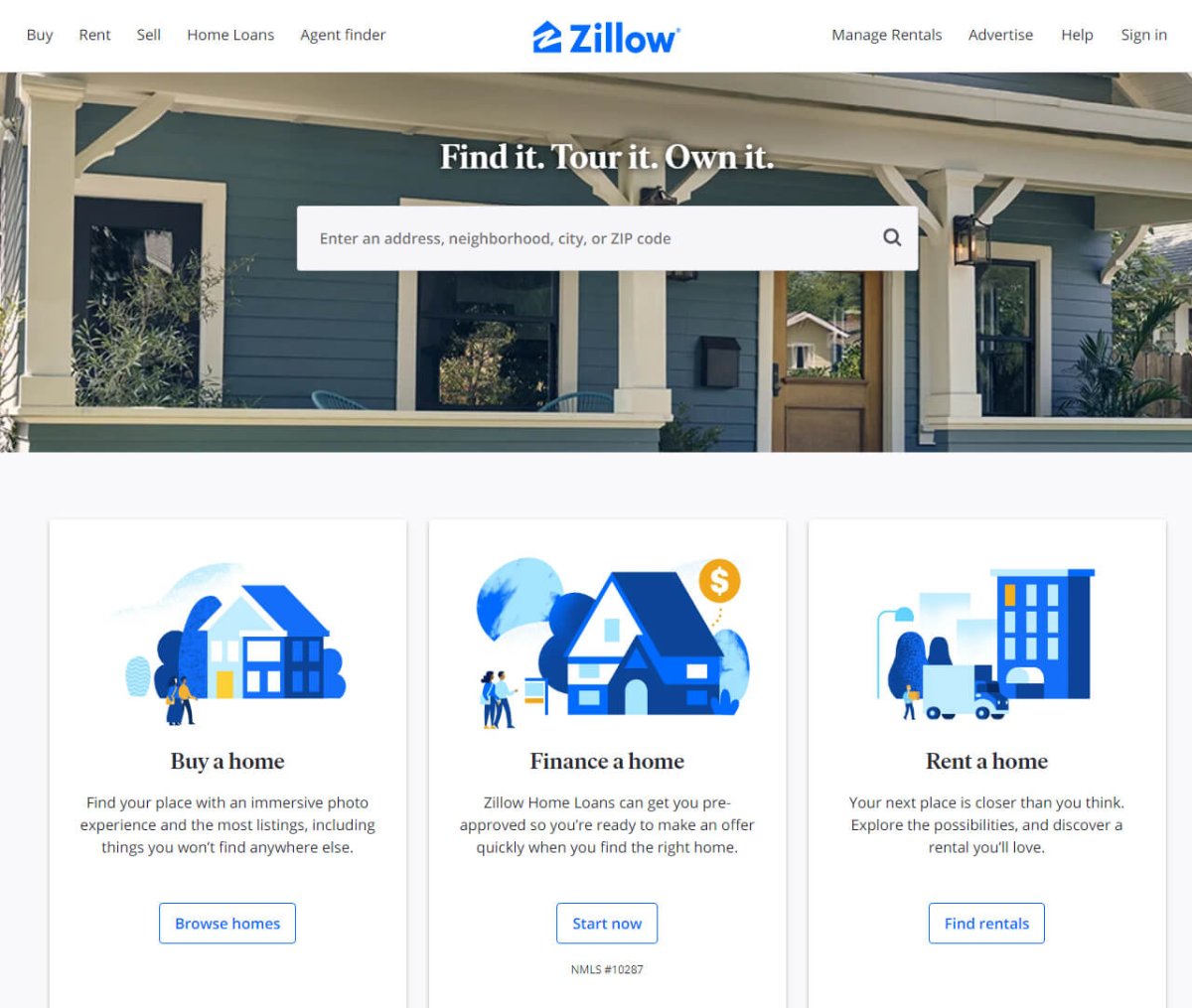 Make an account on Zillow