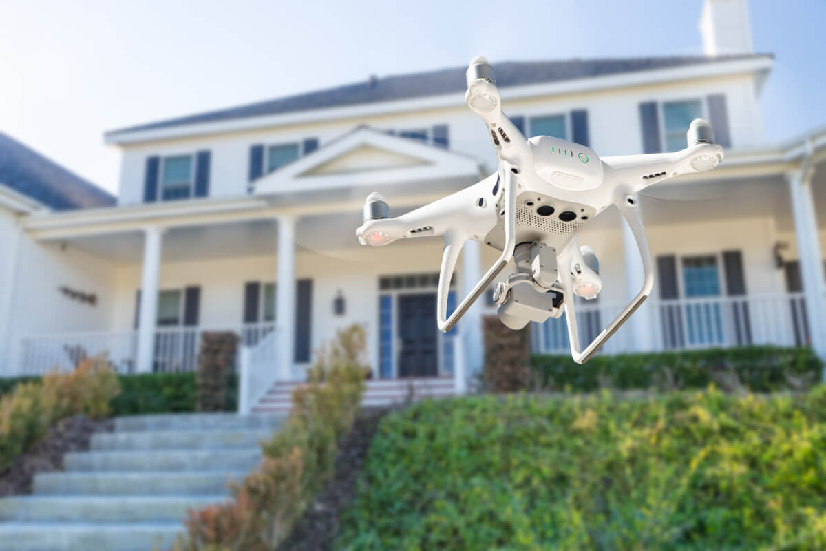 Take aerial shots using a drone