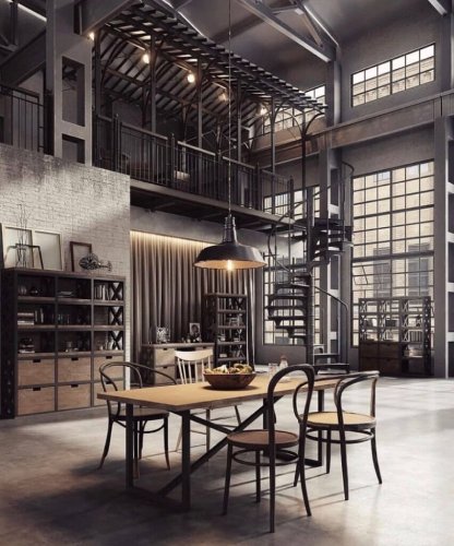 Industrial Style in Virtual Staging
