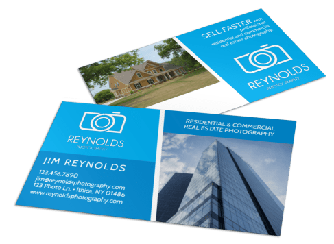 Create your own business cards and flyers real estate photography