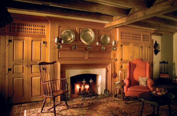 Ornate fireplaces in traditional style